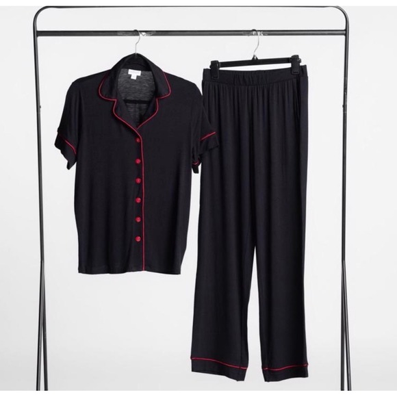 LuLaRoe Other - LuLaRoe Dream Pajama Set – Black with Red Details – Size Small – NWT